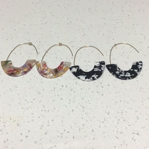 Acrylic Hoop Earrings